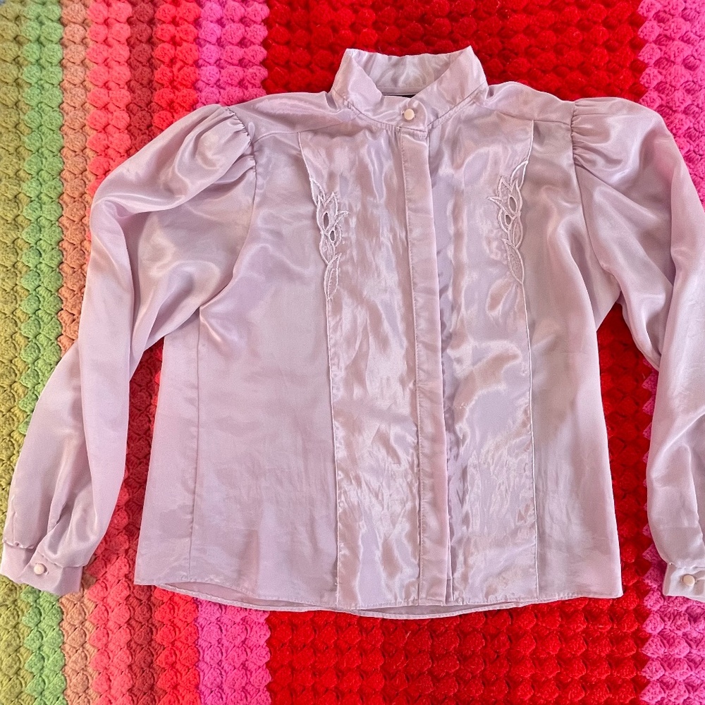 Vintage Lavender Blouse Size 12